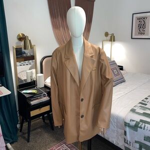 Faux leather blazer XXL